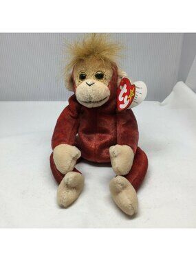 Ty Beanie Baby Orangutan Plush Stuffed Animal Retired W Tag January 23 1999